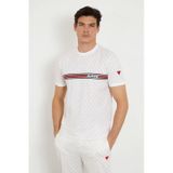 Guess Erkek Beyaz Tamamı Logolu T-shirt Xxl Beyaz
