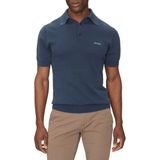 Guess Erkek Cree Normal Kalıp Polo Yaka Ipek Karışımlı Triko T-Shirt - Lacivert
