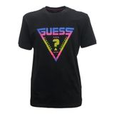 GUESS Erkek Ezra Tişört, Jet Siyah, S