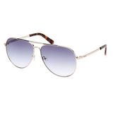 GUESS Erkek Güneş Gözlüğü Güneş Gözlüğü (1'li paket), Altın/Gradyan Mavi, 62mm