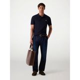 Guess Erkek Lacivert Yıkamalı Polo Tişört - XL