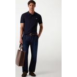 Guess Erkek Lacivert Yıkamalı Polo Tişört