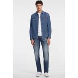 Guess Erkek Mavi Slim Uzun Kol Denim Gömlek