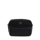 GUESS Erkek Milano Crossbody Çift Fermuarlı Sırt Çantası (1 Paket), siyah, Tek beden, Sırt Çantası