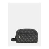 Guess Erkek Monogram Desenli İki Bölmeli El Çantası - Siyah