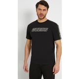 Guess Erkek Önde Logolu Siyah Esnek T-Shirt