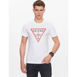 Guess Erkek T-Shirt Kısa Kol Beyaz Günlük Stil %100 Pamuk Grafik Desenli S Beden