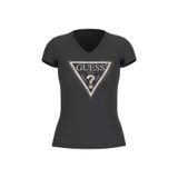GUESS ES25GU11 W5RI00J1314 G011 Kadın Üçgen Çiçekli Tişört Beyaz