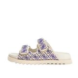 Guess Fadeliza 4g Taş Logolu Cırt Cırtlı Terlik FLJFDZFAB19 Bayan Terlik Fljfdz FAB19 Cream