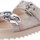 GUESS Fatema kadın spor ayakkabısı, Bej, gümüş., 39 EU