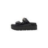 Guess Faxon Logolu Kalın Taban Sandalet FLJFAXELE03 Bayan SANDALET FLJFAX ELE03 BLACK