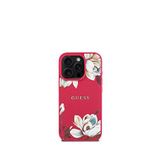 Guess Flowers Serisi iPhone 16 Pro Magsafe Uyumlu Kırmızı Telefon Kılıfı