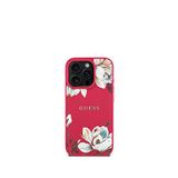 Guess Flowers Serisi iPhone 16 Pro Max Magsafe Uyumlu Kırmızı Telefon Kılıfı