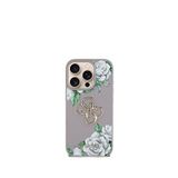 Guess Flowers Serisi iPhone 16 Pro Max Magsafe Uyumlu Pembe Telefon Kılıfı