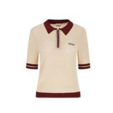 Guess Gabry Logolu Slim Fit Yarım Fermuarlı Kısa Kollu Polo Yaka Triko V6GR04Z0725 Bayan TRİKO V6GR04 Z0725 G1V1