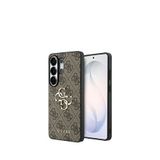 Guess Galaxy S26 Ultra Metal Logolu Kahverengi Pu Deri Telefon Kılıfı