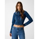 Guess Gj Uzun Kollu Dar Kesim Kısa Ceket Gömlek Kadın Lacivert Ceket W6RN84D7251-GTDW - XL
