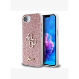 Guess Glitter 4G Büyük Metal Logolu iPhone 16E Kılıf