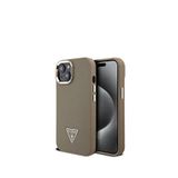 Guess Grained iPhone 15 Triangle Magsafe Uyumlu Telefon Kılıfı
