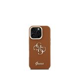 Guess Grained iPhone 16 Pro Max Kamera Standlı Kahverengi Telefon Kılıfı