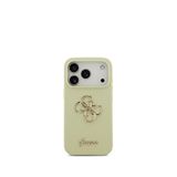 Guess Grained iPhone 17 Pro Logolu Yeşil Telefon Kılıfı