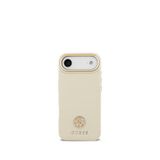 Guess Grained Serisi iPhone 17 Air 4G Logolu Magsafe Uyumlu Bej Telefon Kılıfı