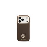 Guess Grained Serisi iPhone 17 Pro 4G Logolu Magsafe Uyumlu Telefon Kılıfı