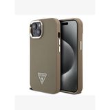 Guess Grained Triangle iPhone 15 Magsafe uyumlu Kılıf