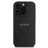 Guess Grained Yazı Logolu iPhone 16 Pro Magsafe Uyumlu Kılıf