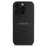 Guess Grained Yazı Logolu iPhone 16 Pro Max Magsafe Uyumlu Kılıf