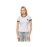 Guess Greta SS CN T-Shirt, Kadın, Beyaz, XS