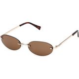 Guess GU00006 33E 55 Kadın Güneş Gözlüğü Altın Renk Oval Çerçeve UV 400 Filtreli Hafif Tasarım