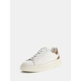Guess Gues Deri Sneaker Logolu Ayakkabı FMPVIBLEA12 - Beyaz - Bej