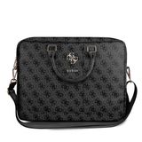 Guess Guess Lisanslı 4G Desenli Büyük 4G Logolu Omuz Askılı 15 İnç Laptop Çantası Siyah