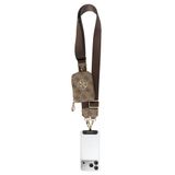 Guess Guess Lisanslı 4G Desenli Büyük Metal Logolu Omuz Askılı Purse El Çantası Kahverengi