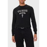 Guess Hammond Ipek ve Yün Karışımlı Slim Fit Bisiklet Yaka Kazak Erkek Kazak M5YR00 Z0122 Jblk - Siyah