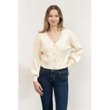 Guess Hanna Triko Hırka, M, W5YR07Z2ZK2, Beyaz, Kadın