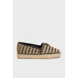 Guess Hasır Espadril Kadın Günlük Kullanım İçin Logolu Tasarım Kauçuk Tabanlı - Siyah