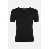 Guess Helena Kadın Siyah Triko, Kısa Kollu, XL Beden