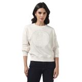 GUESS Hotfix Kadın Sweatshirt,Bej Xl