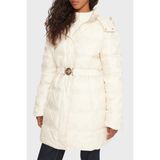 Guess Imma Kapitoneli Regular Fit Çıkarılabilir Kapüşonlu Su Itici Mont W5BL44W2912 Bayan Mont W5BL44 W2912 G1F7 - Krem