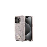 Guess Iphone 15 Pro Magsafe Uyumlu Üçgen Logo Desenli Telefon Kılıfı - Pembe