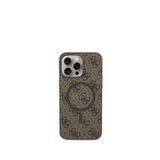 Guess Iphone 15 Pro Max Magsafe Uyumlu 4g Kahverengi Desenli Kılıf
