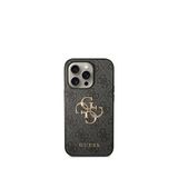 Guess Iphone 15 Pro Max Uyumlu 4g Logolu Gri Silikon Kılıf