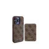 Guess Iphone 15 Pro Max Yazı Logolu 4g Desenli Magsafe Şarj Özellikli Telefon Kılıfı Ve 5000mah Powerbank 2in1 Set - Kahverengi