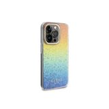 Guess İphone 15 Pro Uyumlu Kılıf Yazı Logolu Mirror Disco Kapak Colorful
