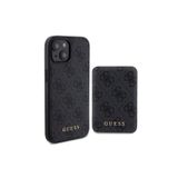 Guess İphone 15 Uyumlu Kılıf Lisanslı Magsafe Özellikli Kapak + Powerbank 5000Mah Siyah