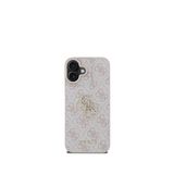 Guess iPhone 16 4G Logolu Uyumlu Pembe Telefon Kılıfı