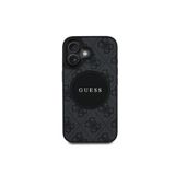 Guess İphone 16 Kılıf Lisanslı Magsafe Şarj Özellikli Yazı Logolu Circle Classic Kapak Siyah