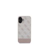 Guess iPhone 16 Pembe Şerit Logolu Telefon Kılıfı
